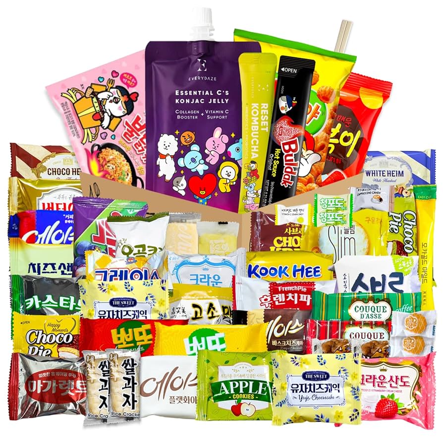 K-POP・アジア SUPER JUNIOR SPECIAL SUPER SNACK BOX Amazon.com: Oriental Family Pack Snacks 40 Packs x 14g